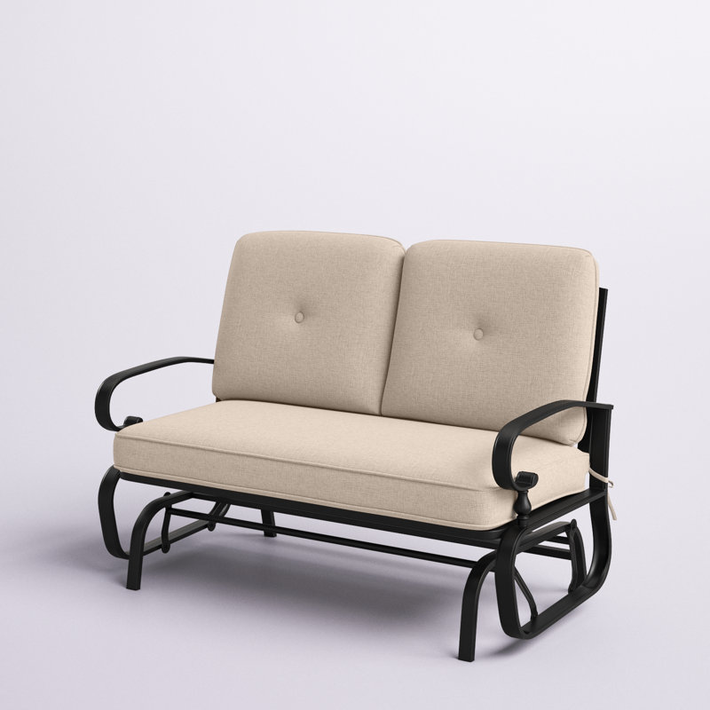Lark Manor Anstein 47.5'' Metal Outdoor Loveseat & Reviews | Wayfair